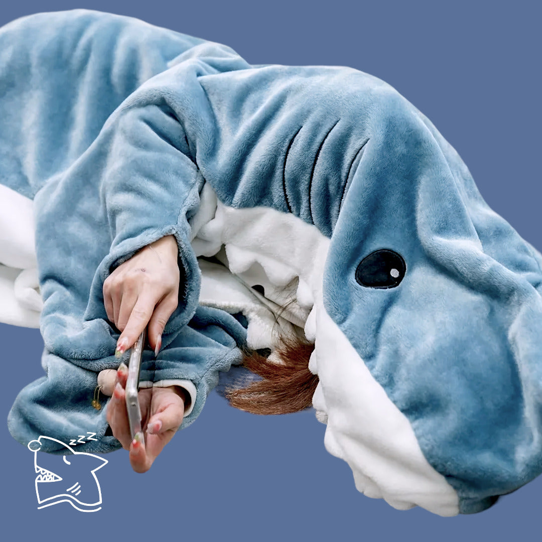 Original Sleepy Sharky Oversized Onesie & Blankie Shark Blanket With Hand Holes, Sharkie Blankie, Sharkie Blanket, Sharky Blanket, This is the original and authentic Shark Blanket by Sleepy Sharky