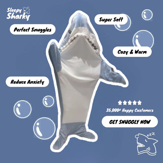 10 Creative Ways to Enjoy Your Sleepy Sharky™ Shark Blanket - Available in Blue & Pink