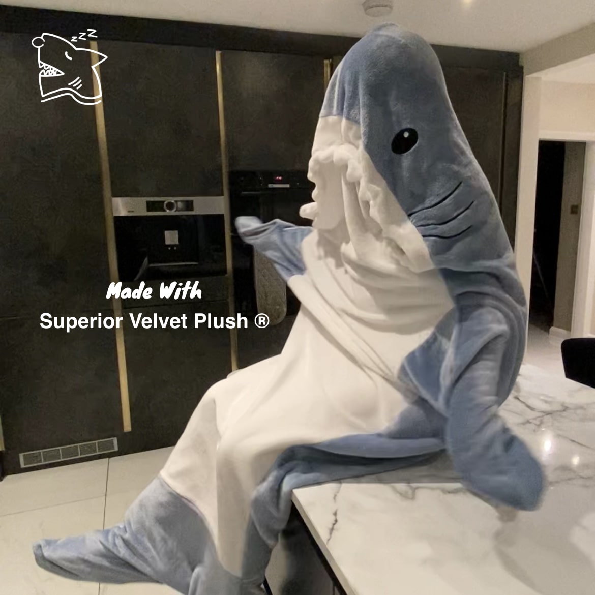 Shark Blanket US UK AU EUROPE OFFICIAL Original Sleepy Sharky Original Shark Blanket Original & Authentic Shark Blankie Cozy & Comfy