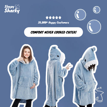 Original Sleepy Sharky™ Super Soft Wearable Shark Blanket Hoodie